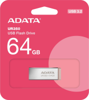 Флеш Диск A-Data 64GB UR350 UR350-64G-RSR/BG USB3.2 серебристый/коричневый