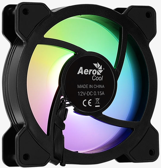 Вентилятор для корпуса Aerocool Mirage 12 ARGB 120х120x25 черный 6-pin 17.8дБ (MIRAGE 12 ARGB) Ret