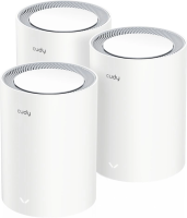 Бесшовный Mesh роутер Cudy M1800(3-Pack) AX1800 10/100/1000BASE-TX белый (упак.:3шт)