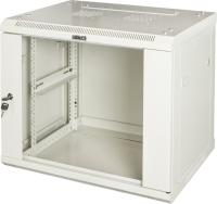 Шкаф коммутационный Lanmaster PRO (TWT-CBWPG-12U-6X4-GY) настенный 12U 600x450мм пер.дв.стекл 60кг серый IP20