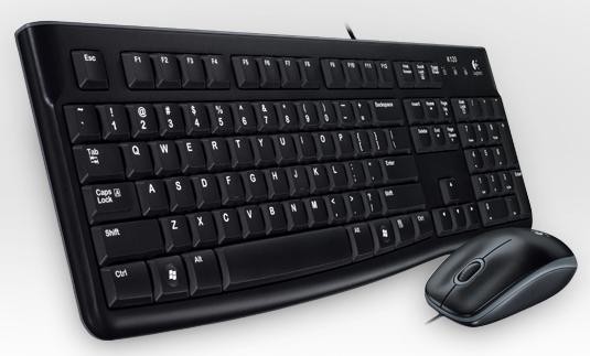 Клавиатура + мышь Logitech MK120 клав:черный мышь:черный/серый USB (920-002561)