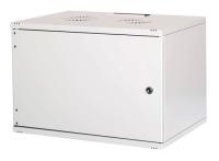 Шкаф коммутационный Lande NetBox Soho (LN-SH09U5460-LG-F0-2) настенный 9U 540x600мм пер.дв.металл задн.дв.стал.лист несъемн.бок.пан. направл.под закл.гайки 80кг серый IP20 сталь