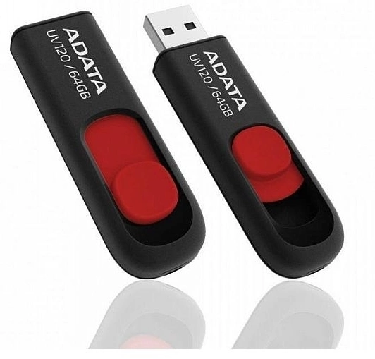 Флеш Диск A-Data 64Gb Classic AC008 AC008-64G-RKD USB2.0 красный/черный