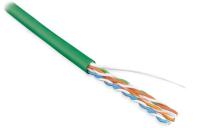 Кабель информационный Hyperline UUTP4-C5E-S24-IN-LSZH-GN-305 кат.5E U/UTP 4X2X24AWG LSZH внутренний 305м зеленый