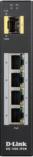 Коммутатор D-Link DIS-100G-5PSW/A1A 4x1Гбит/с 1SFP 4PoE+ 120W неуправляемый