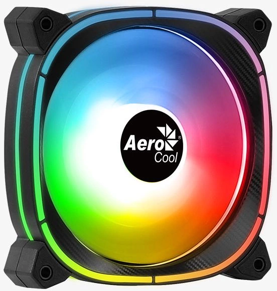 Вентилятор Aerocool Astro 12 F ARGB 120x120x25mm черный 4-pin (Molex) 14.2-21.8dB Ret (ASTRO 12 F ARGB PWM 4P)