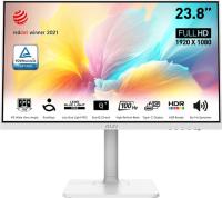 Монитор MSI 23.8" Modern MD2412PW белый IPS LED 1ms 16:9 HDMI M/M матовая HAS Piv 300cd 178гр/178гр 1920x1080 100Hz FreeSync FHD USB 4.65кг