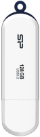 Флеш Диск Silicon Power 128Gb Blaze B32 SP128GBUF3B32V1W USB3.2 белый/синий