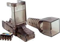 Коннектор Suprlan (10-0239-1) UTP кат.6A RJ45 прозрачный (упак.:1шт)