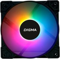 Вентилятор для корпуса Digma DFAN-FRGB1 RGB 120х120x25 черный 3-pin 4-pin (Molex) 23дБ Ret