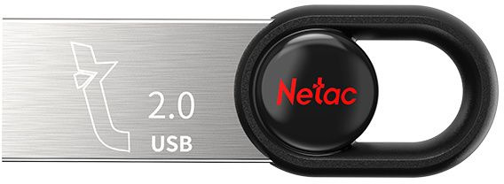 Флеш Диск Netac 64Gb UM2 NT03UM2N-064G-20BK USB2.0 серебристый/черный