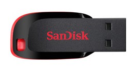 Флеш Диск Sandisk 32Gb Cruzer Blade SDCZ50-032G-B35 USB2.0 черный/красный