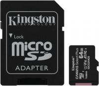 Флеш карта microSDXC 64Gb Class10 Kingston SDCS2/64GB CanvSelect Plus + adapter