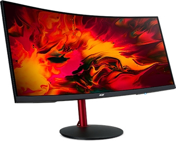 Монитор Acer 34" Nitro XZ342CUPbmiiphx черный VA LED 1ms 21:9 HDMI M/M матовая HAS Piv 400cd 178гр/178гр 3440x1440 144Hz FreeSync DP UW 7.6кг