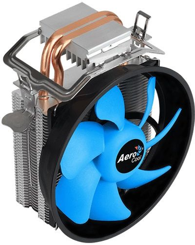 Устройство охлаждения(кулер) Aerocool Verkho 2 Plus Soc-AM5/AM4/1151/1200/1700 черный/синий 4-pin 18-27dB Al+Cu 115W 444gr Ret