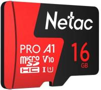 Флеш карта microSDHC 16GB Netac NT02P500PRO-016G-S P500 Extreme Pro V10 A1 w/o adapter