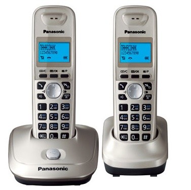 Р/Телефон Dect Panasonic KX-TG2512RUN платиновый (труб. в компл.:2шт) АОН