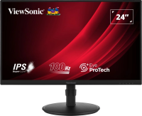 Монитор ViewSonic 23.8" VA2408-HDJ черный IPS LED 5ms 16:9 HDMI матовая HAS Piv 1000:1 250cd 178гр/178гр 1920x1080 100Hz VGA DP FHD 5.2кг