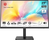 Монитор MSI 27" Modern MD272QXP черный IPS LED 1ms 16:9 HDMI M/M матовая HAS Piv 400cd 178гр/178гр 2560x1440 100Hz DP Quad 2K (1440p) USB 5.85кг