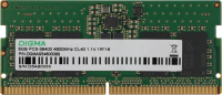 Память DDR5 8GB 4800MHz Digma DGMAS5480008S RTL PC5-38400 CL40 SO-DIMM 262-pin 1.1В single rank Ret