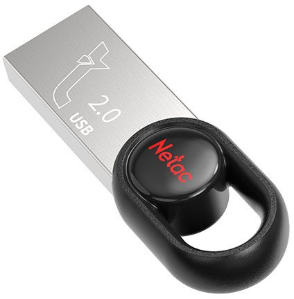 Флеш Диск Netac 64Gb UM2 NT03UM2N-064G-20BK USB2.0 серебристый/черный