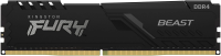 Память DDR4 8Gb 3733MHz Kingston KF437C19BB/8 Fury Beast Black RTL Gaming PC4-29800 CL19 DIMM 288-pin 1.35В single rank с радиатором Ret