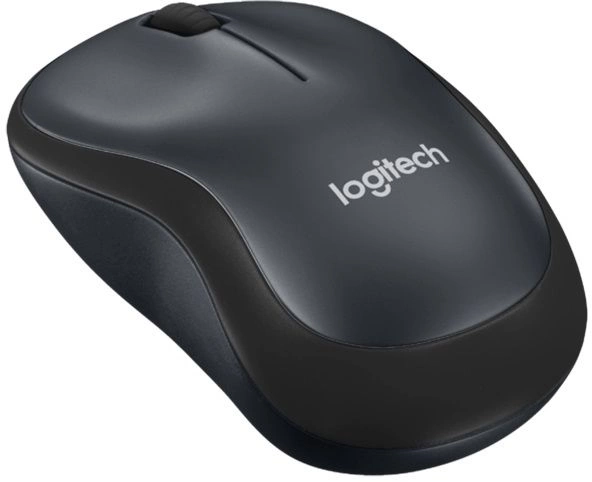 Мышь Logitech Silent M220 темно-серый/черный оптическая (1000dpi) silent беспроводная USB2.0 (2but)