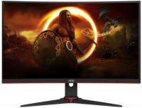 Монитор AOC 27" Gaming CQ27G2SE/BK черный/красный VA LED 16:9 HDMI матовая HAS Piv 250cd 2560x1440 165Hz FreeSync Premium Pro DP Quad 2K (1440p) 5.4кг