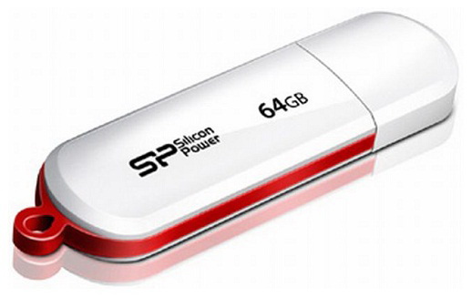 Флеш Диск Silicon Power 64Gb LuxMini 320 SP064GBUF2320V1W USB2.0 белый