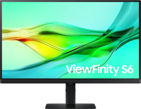 Монитор Samsung 27" ViewFinity S6 S27D604UAIXCI черный IPS LED 5ms 16:9 HDMI матовая HAS Piv 1000:1 350cd 178гр/178гр 2560x1440 100Hz DP Quad 2K (1440p) USB 6.1кг