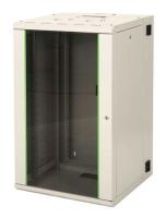 Шкаф коммутационный Lande Proline (LN-PR20U6060-LG-111) настенный 20U 600x600мм пер.дв.стекл задн.дв.стал.лист направл.под закл.гайки 100кг серый 495мм 43кг 996мм IP20 сталь