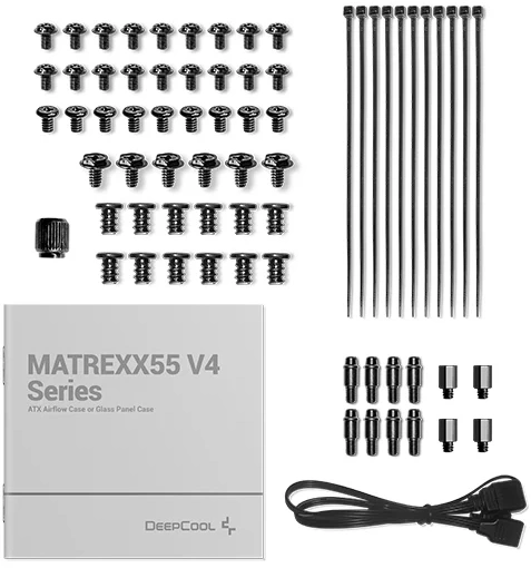 Корпус Deepcool MATREXX 55 V4 черный без БП E-ATX 2xUSB2.0 1xUSB3.0 audio bott PSU