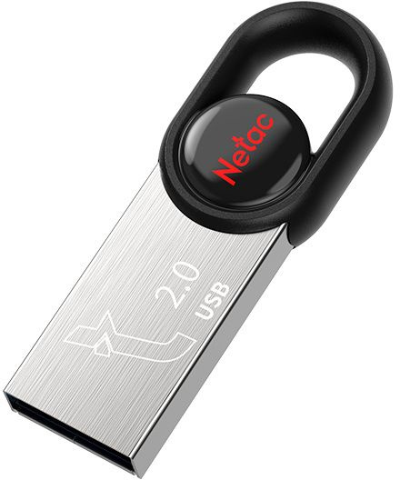 Флеш Диск Netac 64Gb UM2 NT03UM2N-064G-20BK USB2.0 серебристый/черный