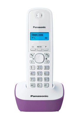 Р/Телефон Dect Panasonic KX-TG1611RUF фиолетовый/белый АОН