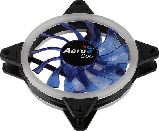 Вентилятор для корпуса Aerocool Rev LED 120х120 черный 3-pin 15дБ (REV BLUE 120) Ret