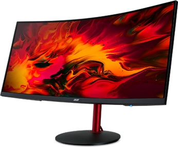 Монитор Acer 34" Nitro XZ342CUPbmiiphx черный VA LED 1ms 21:9 HDMI M/M матовая HAS Piv 400cd 178гр/178гр 3440x1440 144Hz FreeSync DP UW 7.6кг