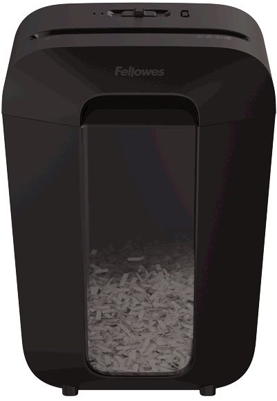 Шредер Fellowes PowerShred LX70 черный (секр.P-4) перекрестный 11лист. 18лтр. скрепки скобы пл.карты