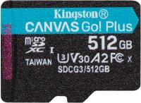 Флеш карта microSDXC 512Gb Class10 Kingston SDCG3/512GBSP Canvas Go! Plus w/o adapter