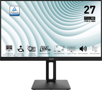 Монитор MSI 27" Pro MP271AP черный IPS LED 1ms 16:9 HDMI M/M матовая HAS Piv 300cd 178гр/178гр 1920x1080 100Hz VGA DP FHD 3.9кг