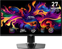 Монитор MSI 26.5" Mag 271QPX QD-OLED черный OLED LED 1ms 16:9 HDMI M/M матовая HAS Piv 250cd 178гр/178гр 2560x1440 360Hz DP 2K USB 5.67кг