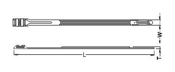 Стяжка эластомерная Hyperline GTN-360HDB 360x8.6мм (упак:100шт) полиамид черный