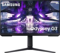 Монитор Samsung 24" S24AG320NI черный VA LED 1ms 16:9 HDMI M/M полуматовая HAS Piv 3000:1 250cd 178гр/178гр 1920x1080 165Hz FreeSync Premium DP WQ USB 4.5кг