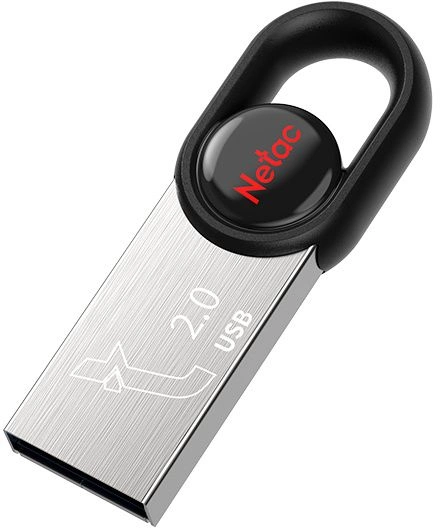 Флеш Диск Netac 32Gb UM2 NT03UM2N-032G-20BK USB2.0 серебристый/черный