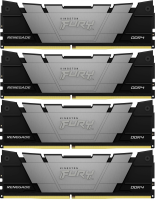 Память DDR4 4x8GB 3200MHz Kingston KF432C16RB2K4/32 Fury Renegade Black RTL Gaming PC4-25600 CL16 DIMM 288-pin 1.35В single rank с радиатором Ret