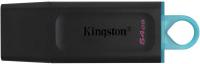 Флеш Диск Kingston 64Gb DataTraveler Exodia DTX/64GB USB3.1 черный/голубой