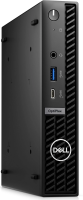 Неттоп Dell Optiplex 7020 Micro i3 14100T (2.7) 16Gb SSD512Gb UHDG 730 Linux Ubuntu GbitEth 260W мышь клавиатура черный (7020-3620)