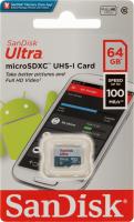 Флеш карта microSDXC 64GB Sandisk SDSQUNR-064G-GN3MN Ultra w/o adapter