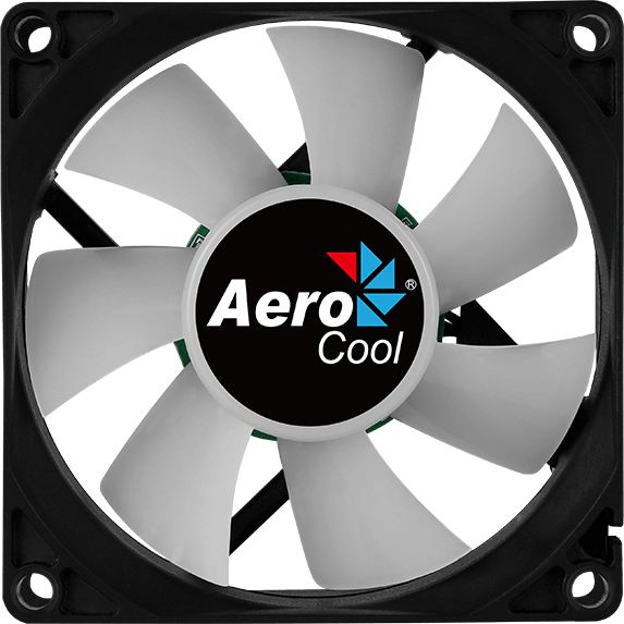 Вентилятор для корпуса Aerocool Frost 8 RGB 80х80x25 черный 3-pin 4-pin (Molex) 28дБ (FROST 8 FRGB MOLEX + 3P) Ret