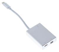 Адаптер Buro BHP USB Type-C (m) USB Type-C (f) miniDisplayPort (f) 0.1м серебристый