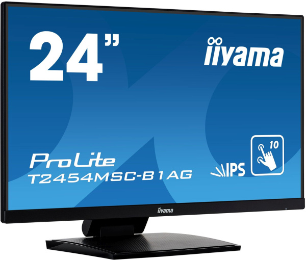 Монитор Iiyama 23.8" ProLite T2454MSC-B1AG черный IPS 4ms 16:9 HDMI M/M матовая HAS 1000:1 250cd 178гр/178гр 1920x1080 60Hz VGA FHD USB Touch 5.5кг